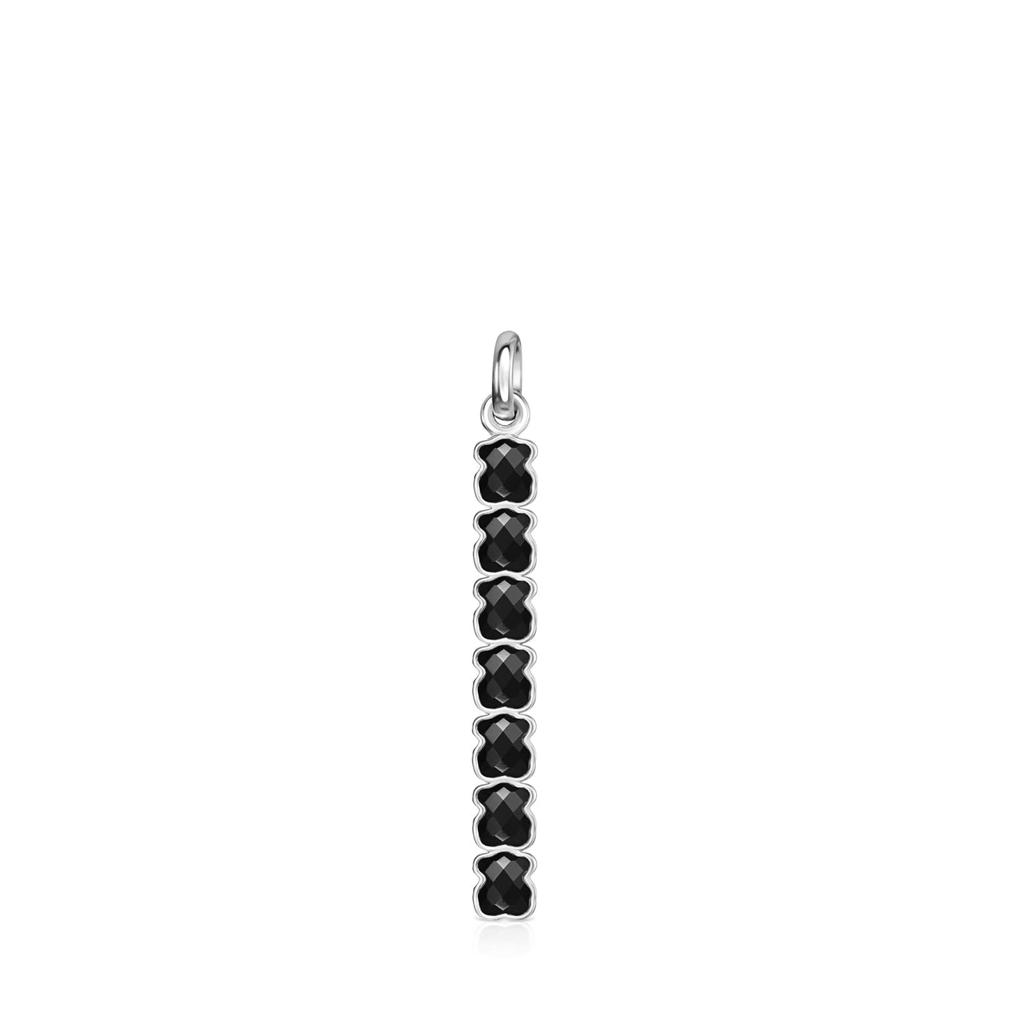 TOUS Bear Onyx Vertical Bar Pendant