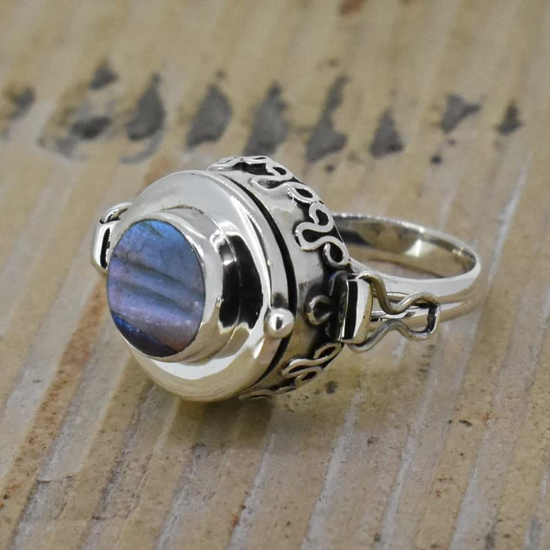 Labradorite Locket Ring