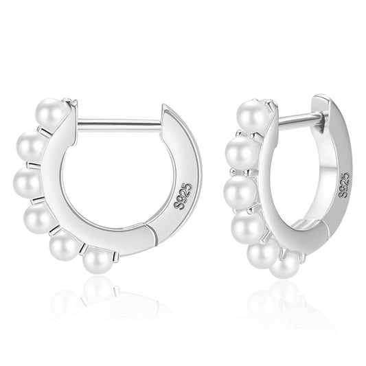 Pearl Huggies Earrings