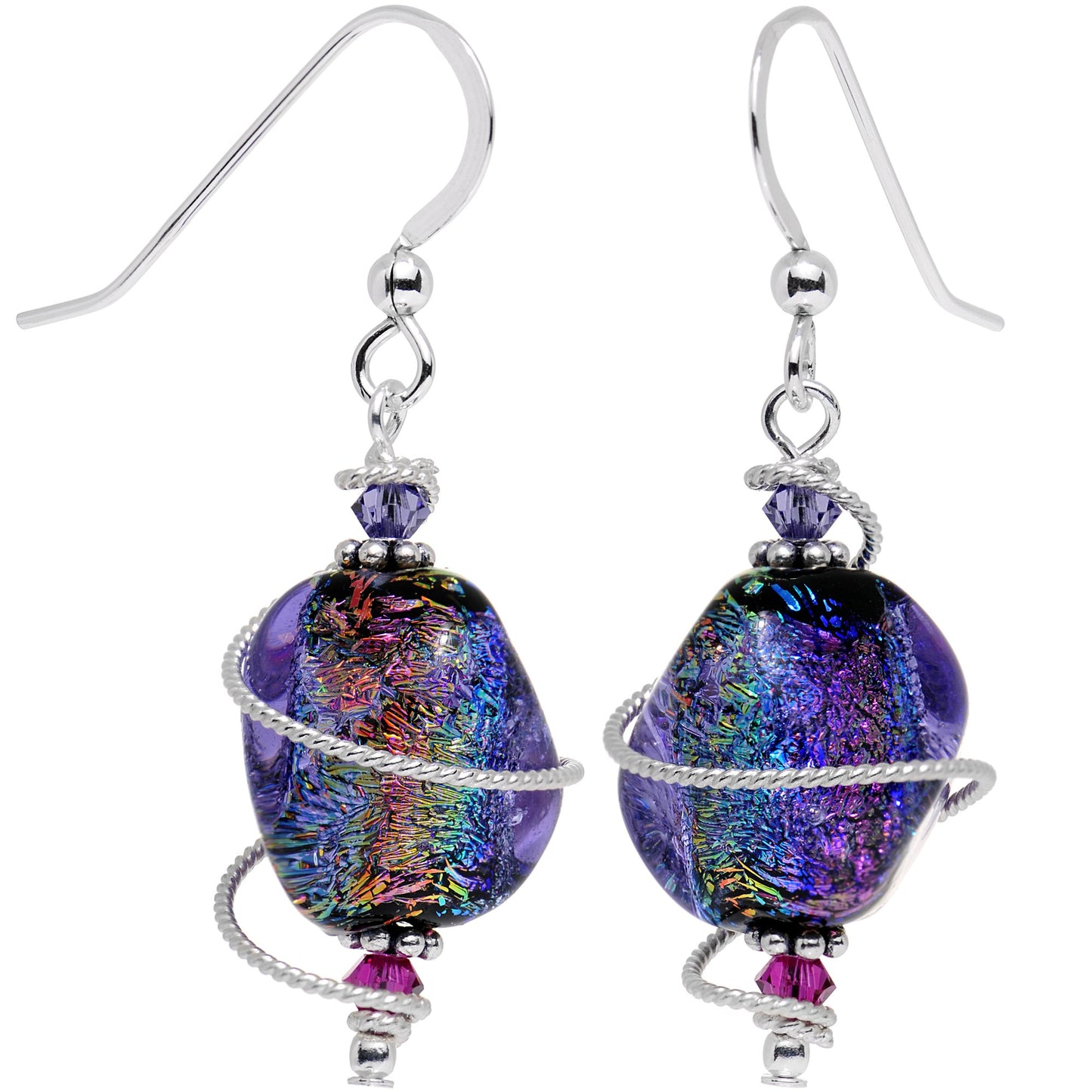 Handcrafted 925 Dichroic Earrings